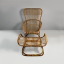 Poltrona e pouf B4 di Tito Agnoli per Bonacina, 1950 ca.