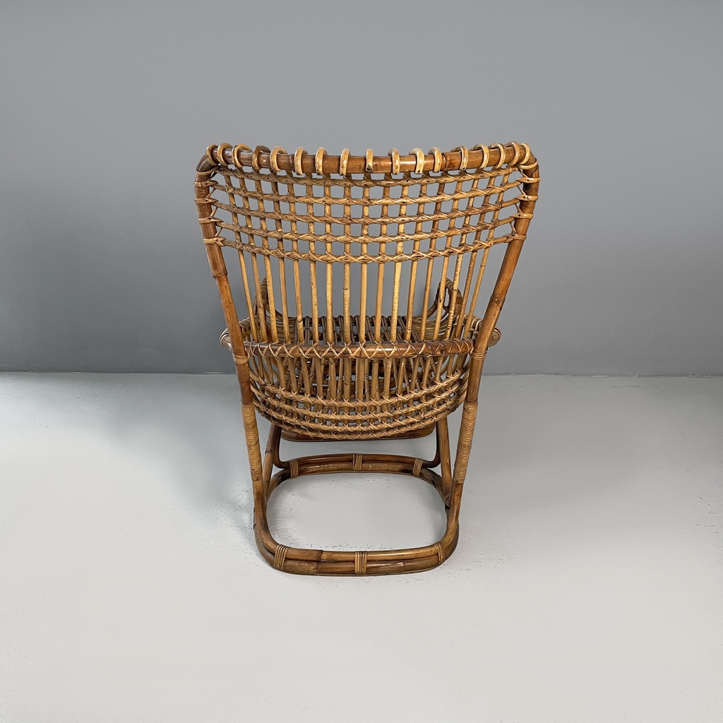 Poltrona e pouf B4 di Tito Agnoli per Bonacina, 1950 ca.