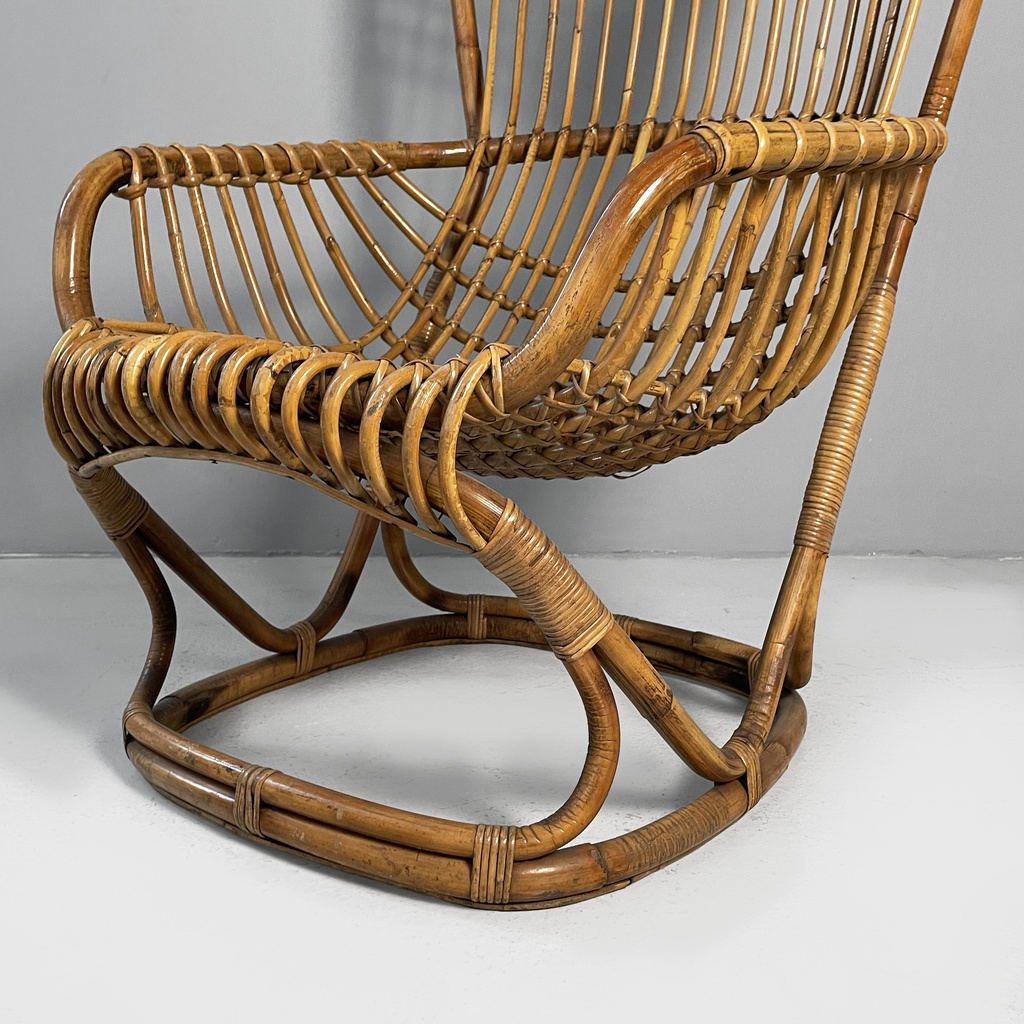 Poltrona e pouf B4 di Tito Agnoli per Bonacina, 1950 ca.