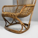 Poltrona e pouf B4 di Tito Agnoli per Bonacina, 1950 ca.