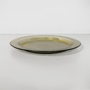 Piatto in vetro giallo, 1950 ca.
