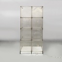 Libreria con lampada in plexiglass, 1970 ca.