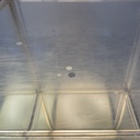 Libreria con lampada in plexiglass, 1970 ca.