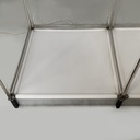 Libreria con lampada in plexiglass, 1970 ca.