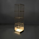 Libreria con lampada in plexiglass, 1970 ca.