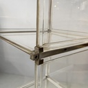 Libreria con lampada in plexiglass, 1970 ca.
