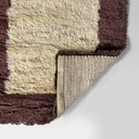 Tappeto a pelo medio in beige, rosso e marrone, 1970 ca.