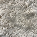Tappeto a pelo lungo in bianco crema, 1970 ca.