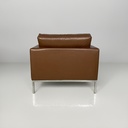 Poltrone in pelle marrone di  Florence Koll, 1970 ca.