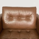 Poltrone in pelle marrone di  Florence Koll, 1970 ca.