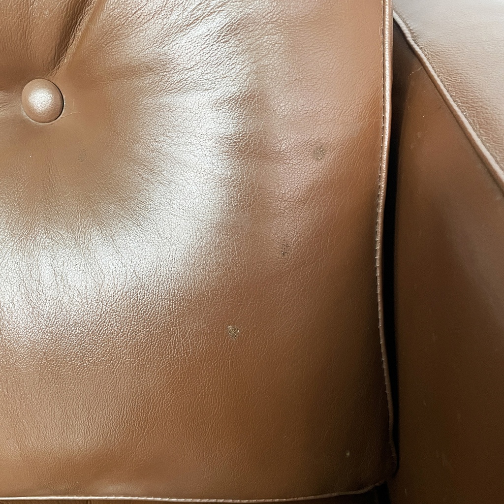Poltrone in pelle marrone di  Florence Koll, 1970 ca.