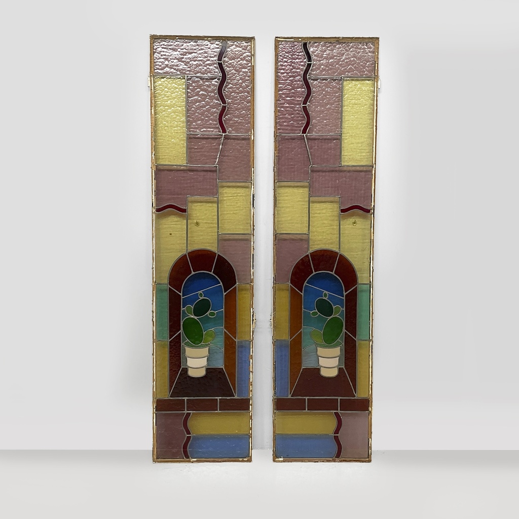 Vetrate artistiche cactus, 1910 ca.