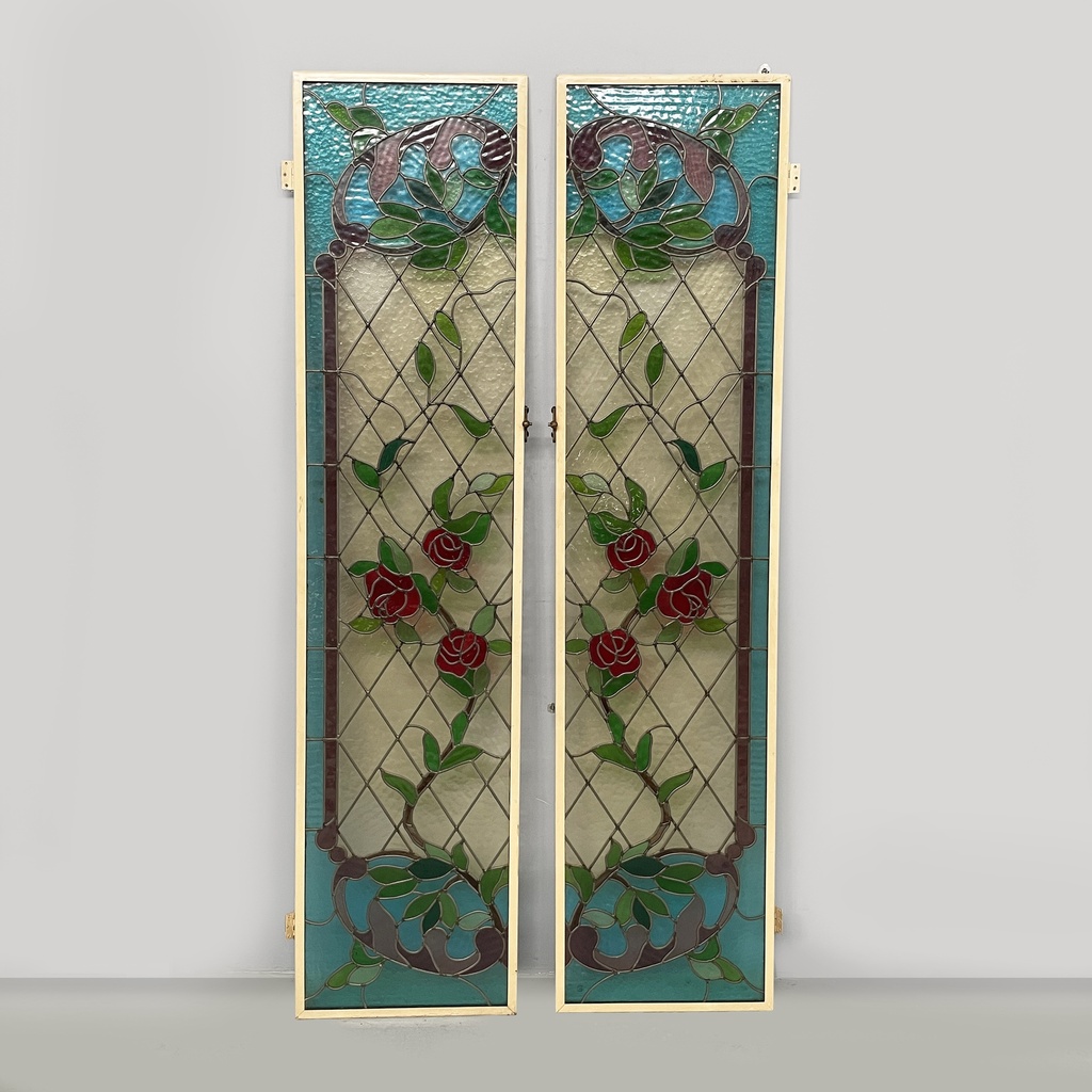 Vetrate artistiche rose, 1910 ca.