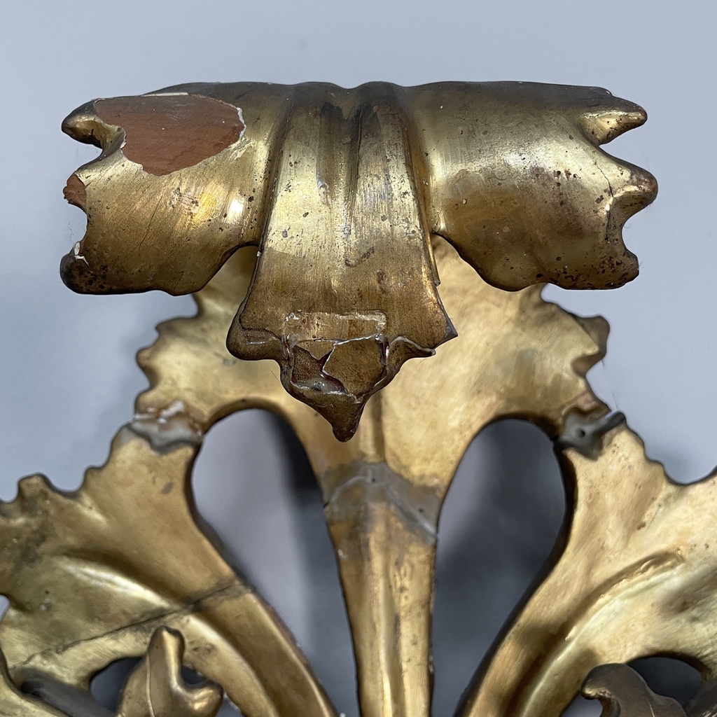 Specchiera da parete dorata, fine 1800 ca.