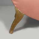 Chaise longue in raso rosa e legno dorato, 1800 ca.