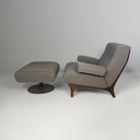 Poltrona e pouf di Eugenio Gerli per Tecno, 1960 ca.