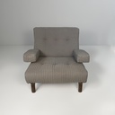 Poltrona e pouf di Eugenio Gerli per Tecno, 1960 ca.