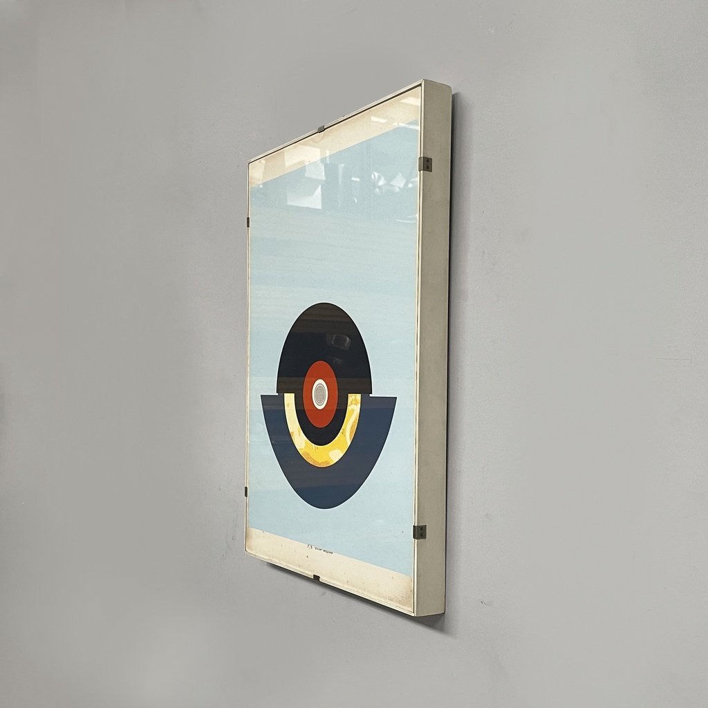 Quadro geometrico su carta, 1980 ca.