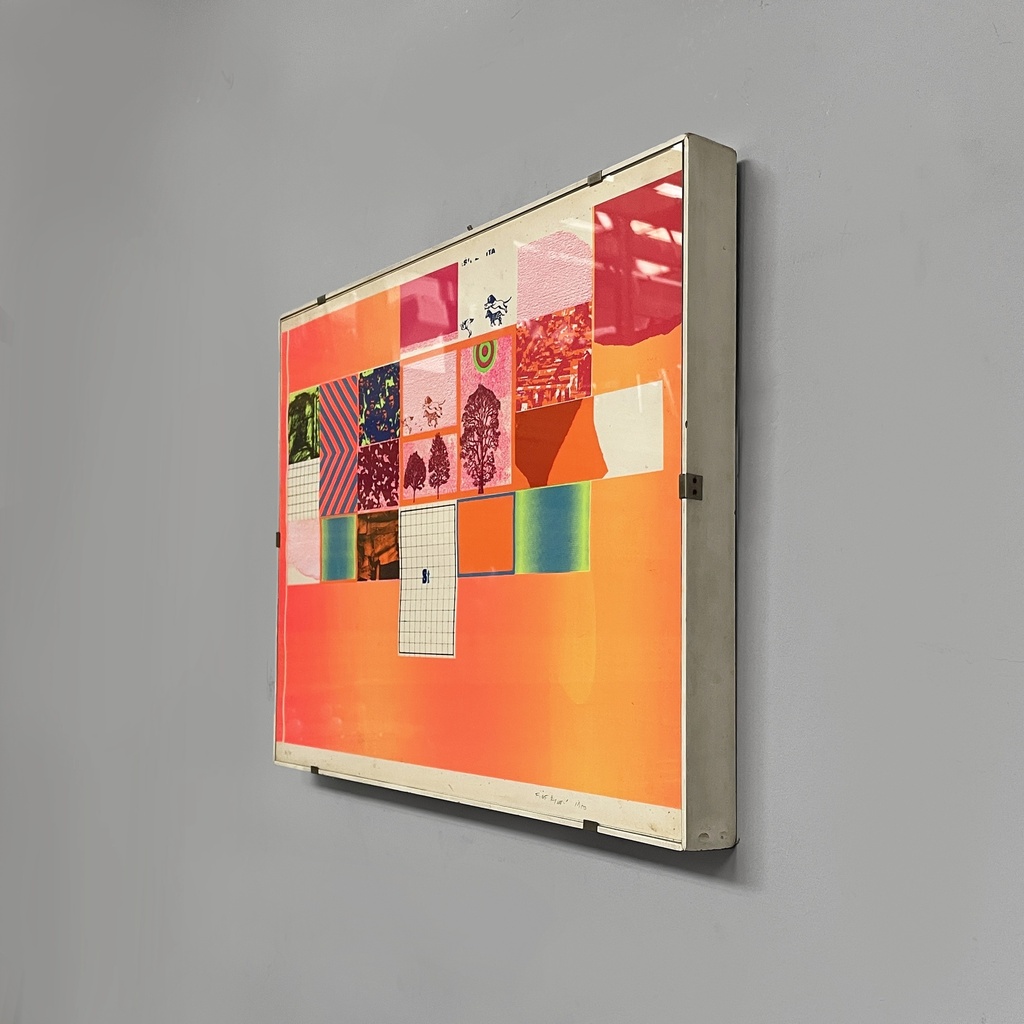 Quadro geometrico su carta, 1970 ca.