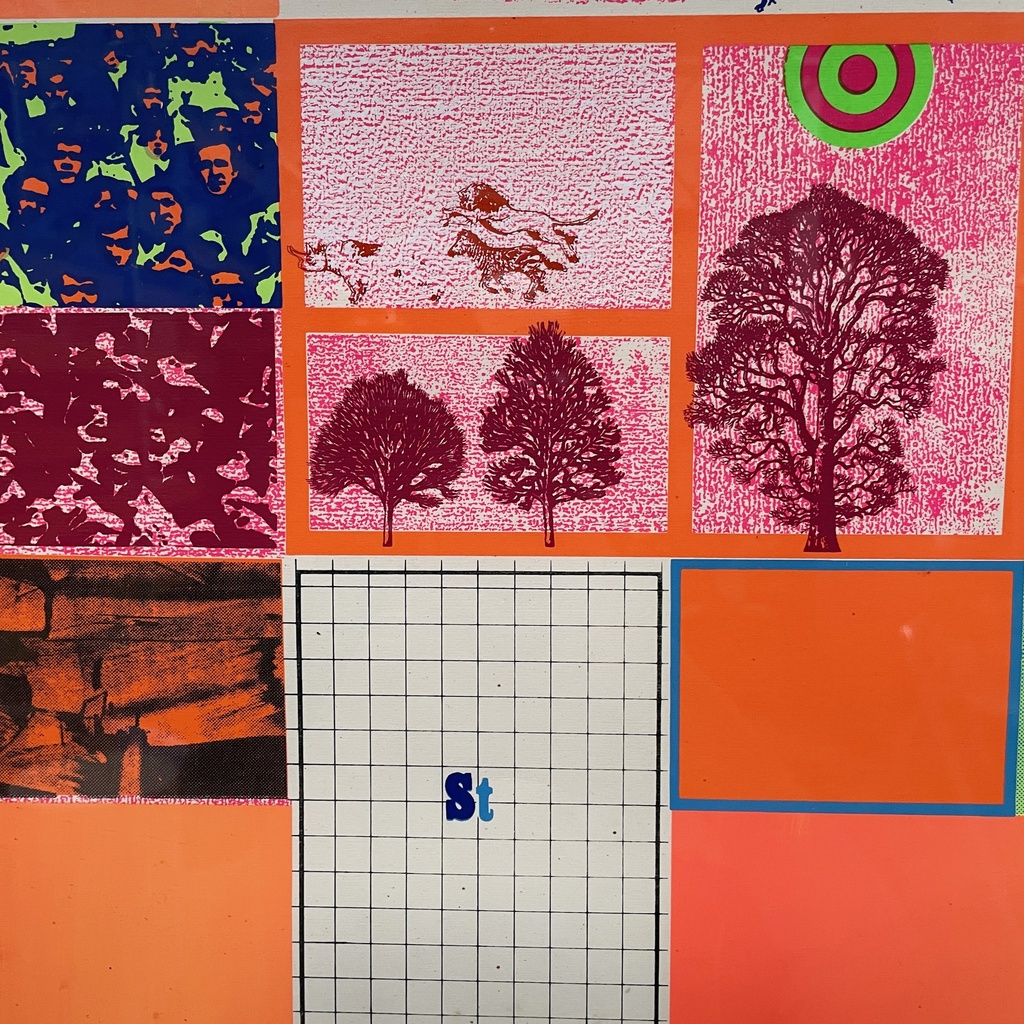 Quadro geometrico su carta, 1970 ca.