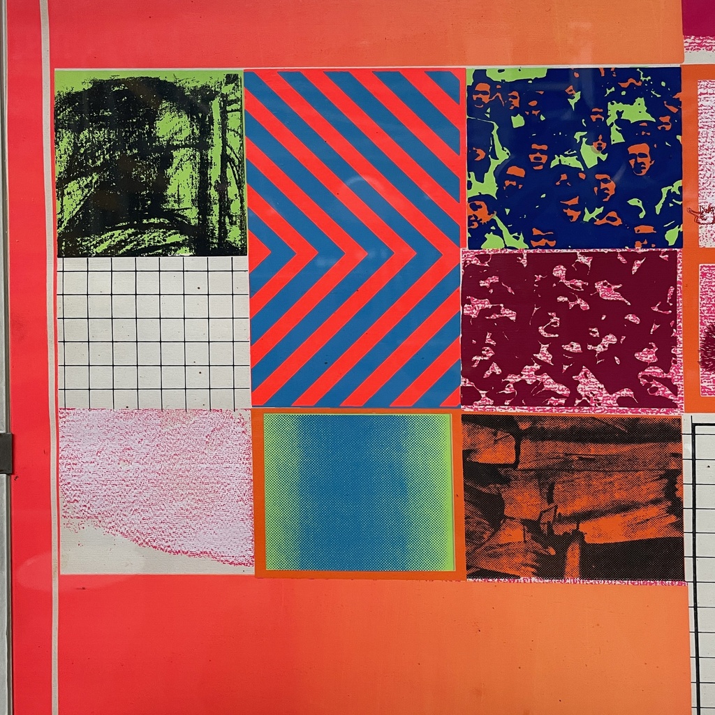Quadro geometrico su carta, 1970 ca.