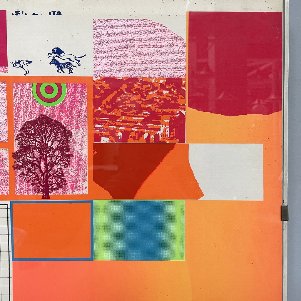Quadro geometrico su carta, 1970 ca.