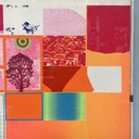 Quadro geometrico su carta, 1970 ca.