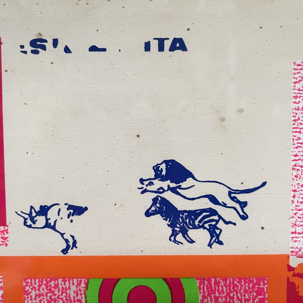 Quadro geometrico su carta, 1970 ca.