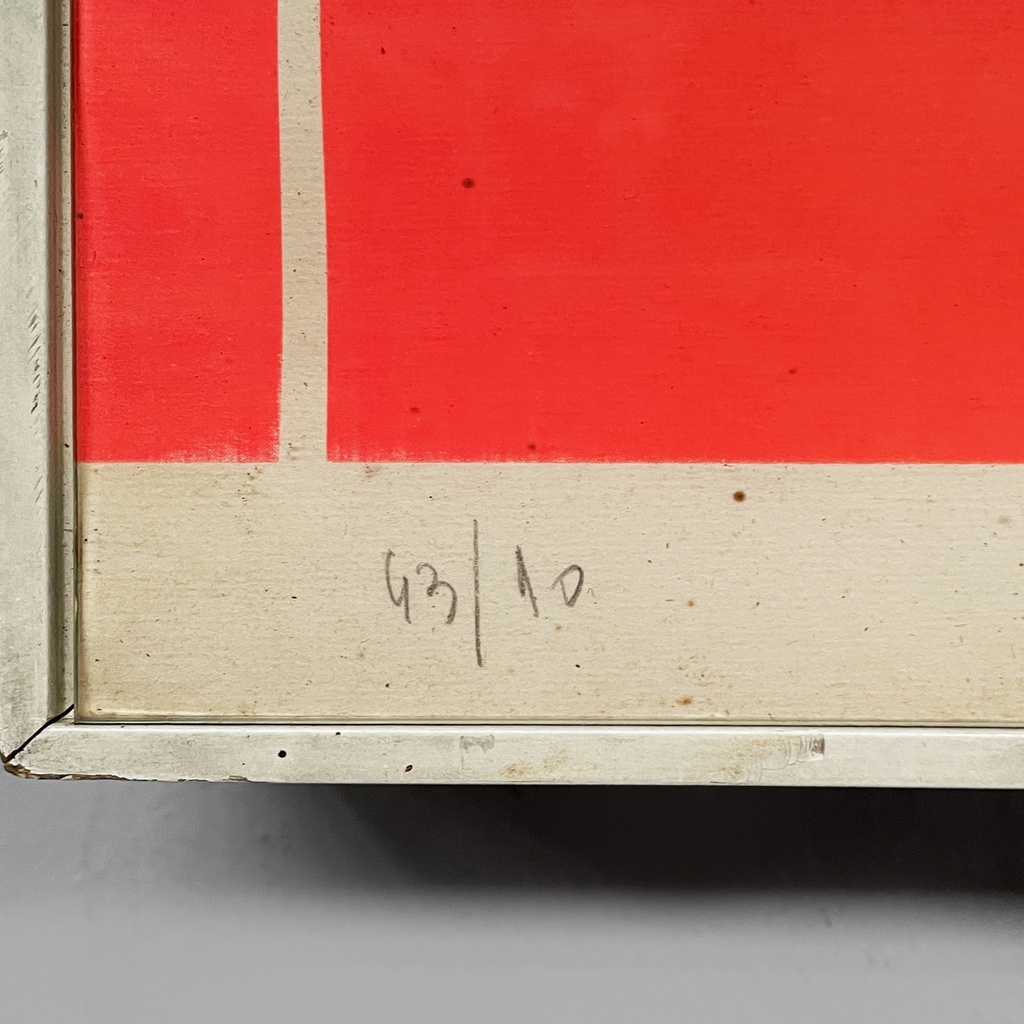 Quadro geometrico su carta, 1970 ca.