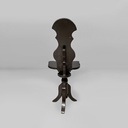 Sedia in legno nero, fine 1800 ca.