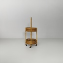 Carrello in bambù e rattan, 1960 ca. 