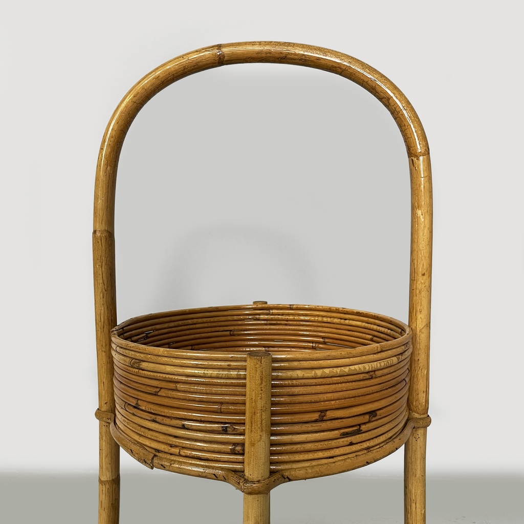 Carrello in bambù e rattan, 1960 ca. 