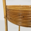 Carrello in bambù e rattan, 1960 ca. 