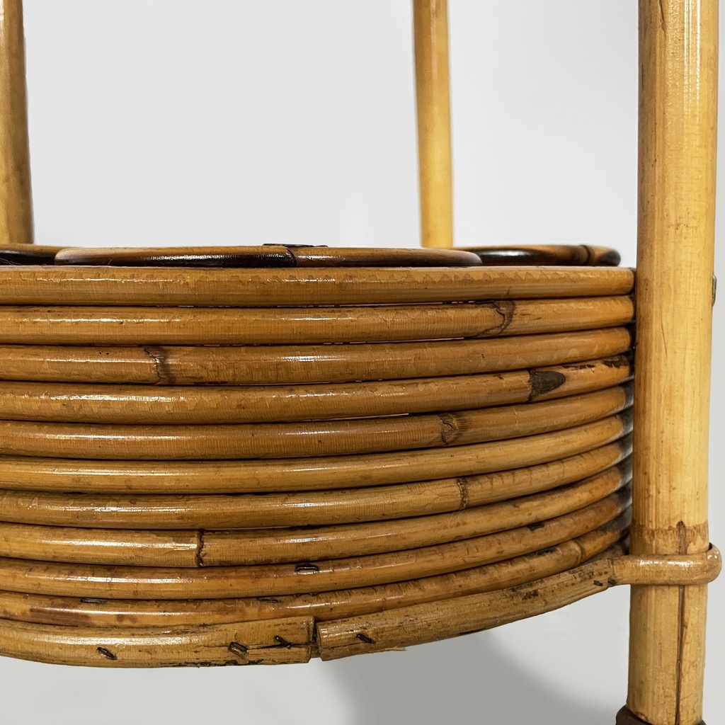 Carrello in bambù e rattan, 1960 ca. 