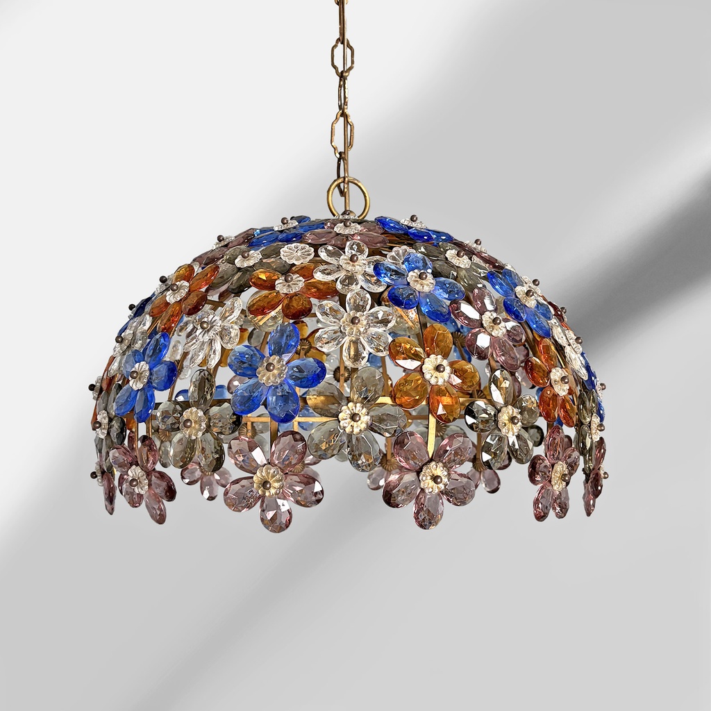 Lampadari in vetro e metallo, 1960 ca.