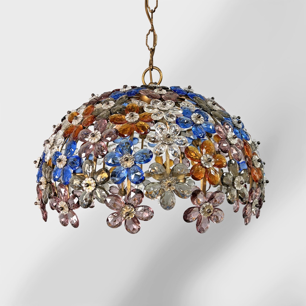 Lampadari in vetro e metallo, 1960 ca.
