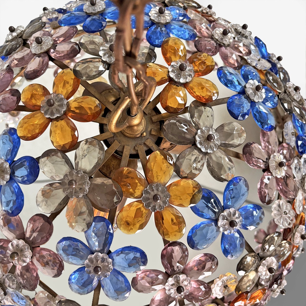 Lampadari in vetro e metallo, 1960 ca.