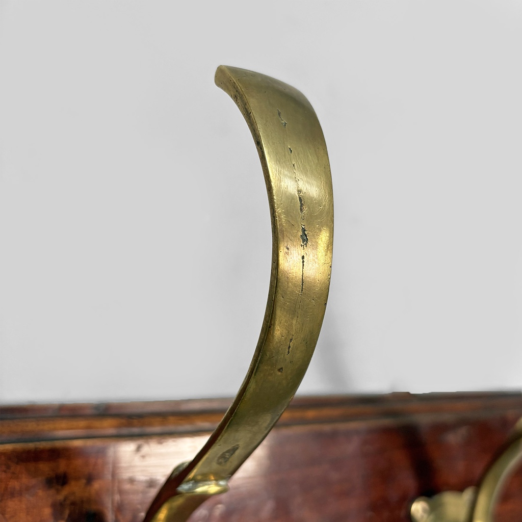 Appendiabiti da parete in legno e ottone, 1920 ca.