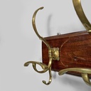 Appendiabiti da parete in legno e ottone, 1920 ca.