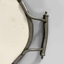 Vassoio con fiori in ceramica e metallo, 1920ca.