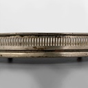 Vassoio con fiori in ceramica e metallo, 1920ca.