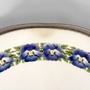 Vassoio con fiori in ceramica e metallo, 1920ca.
