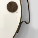 Vassoio con fiori in ceramica e metallo, 1920ca.
