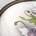 Vassoio con fiori in ceramica e metallo, 1920ca.
