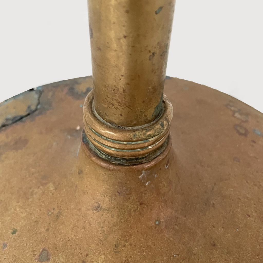 Lampada da terra in ottone, 1940 ca.