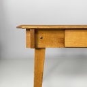 Scrivania in legno massello e formica blu, 1960 ca. 