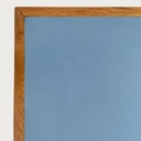 Scrivania in legno massello e formica blu, 1960 ca. 
