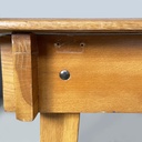 Scrivania in legno massello e formica blu, 1960 ca. 