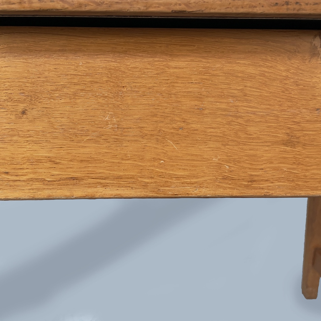 Scrivania in legno massello e formica blu, 1960 ca. 