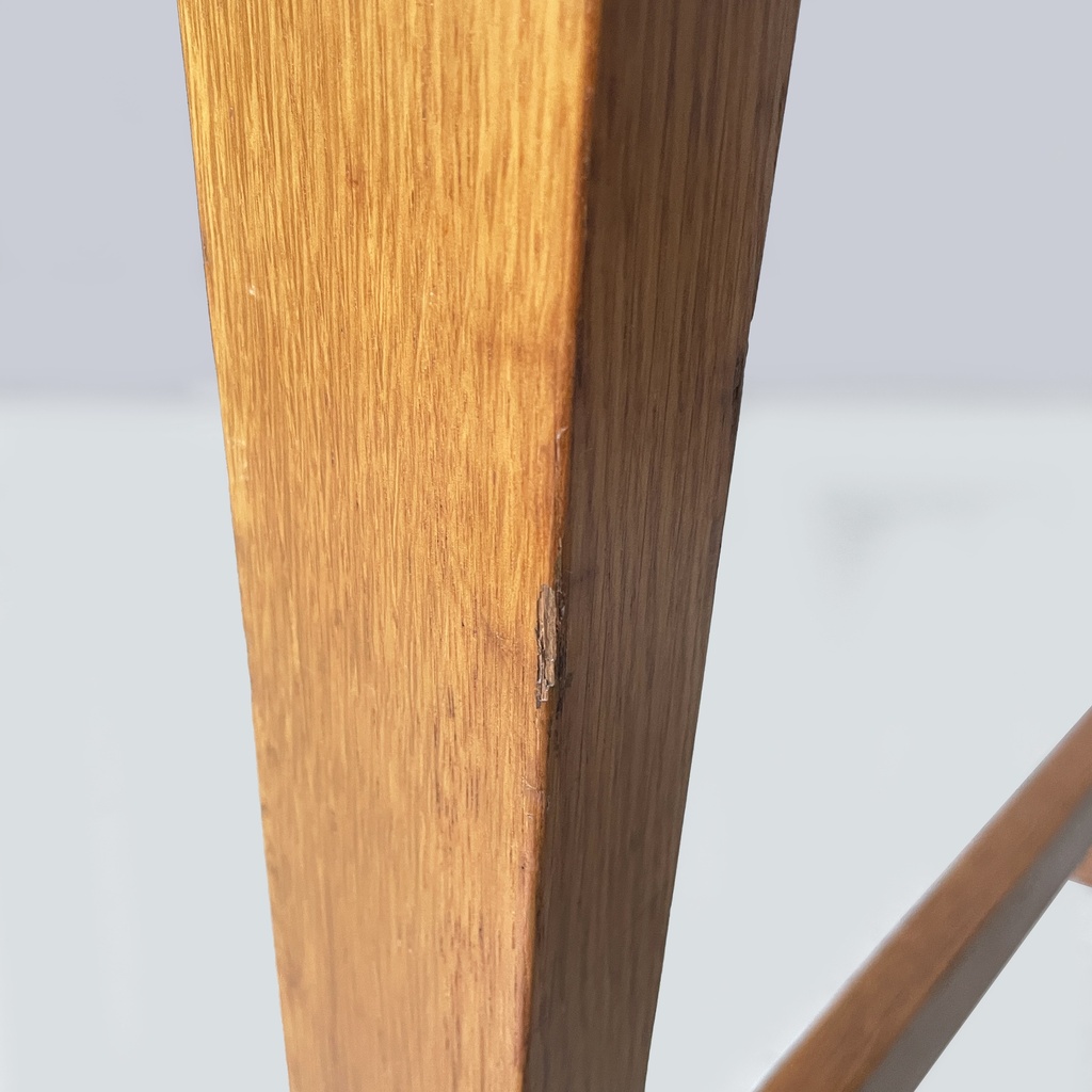 Scrivania in legno massello e formica blu, 1960 ca. 
